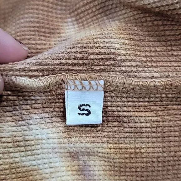 NWOT Mate The Label Ginger Tie Dye Crewneck Thermal Top - Picture 8 of 10
